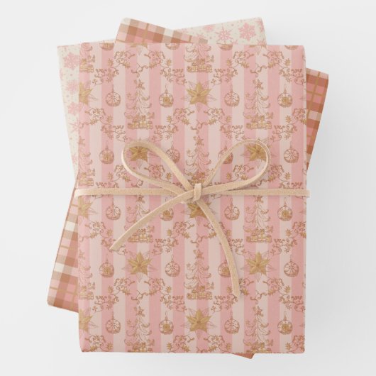 Weihnachtsklotz-Set 3 Geschenkpapier Set (Beispiel)