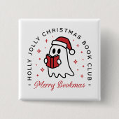 Weihnachtsklub niedliche Geister-Ästhetik Button (Vorderseite)