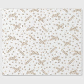 Weihnachtsknacker Gold Toile Geschenkpapier (Flach)