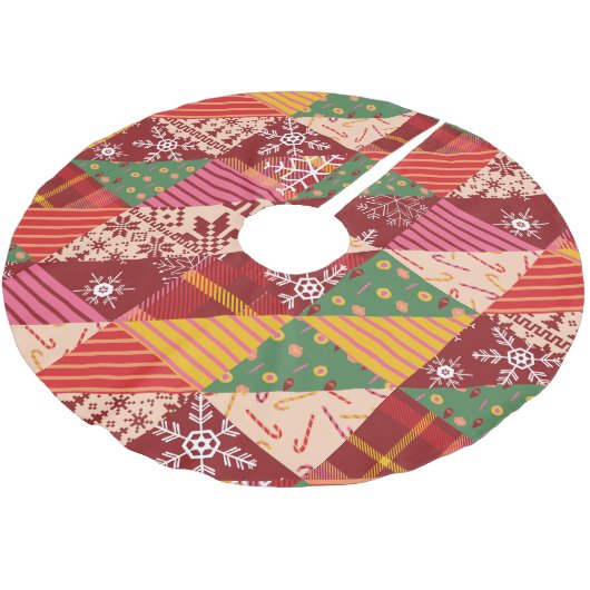 Weihnachtsknecht Polyester Weihnachtsbaumdecke (Schrägansicht)