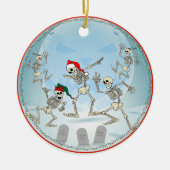 Weihnachtsknochen im Mondlicht Schneegewerbe Keramik Ornament (Vorne)