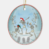 Weihnachtsknochen im Mondlicht Schneegewerbe Keramik Ornament (Links)