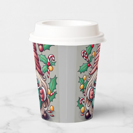 Weihnachtsknochen-Papiertasse Pappbecher (Rechts)