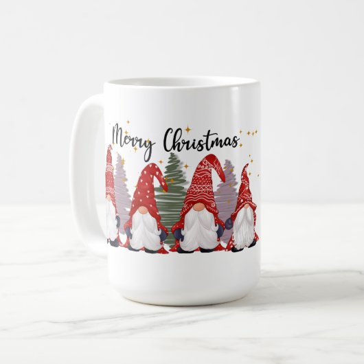 Weihnachtsknom hinzufügen Monogramm-Tasse Kaffeetasse (Vorderseite Links)