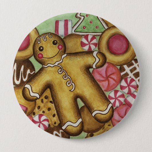 Weihnachtsknopf Button (Vorderseite)