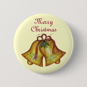 Weihnachtsknopf Fröhliche Weihnachtsglocken Button