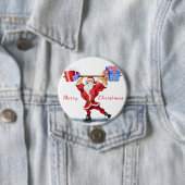 Weihnachtsknopf Funny Bodybuilder Weihnachtsgesche Button (Beispiel)