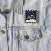 Weihnachtsknopf - Schneemann und Plätzchen Button (Beispiel)