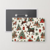 Weihnachtsknöpfe Button (Vorderseite/Rückseite)