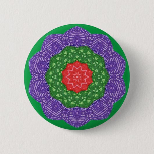 Weihnachtsknöpfe Lila Rot Button (Vorderseite)