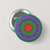 Weihnachtsknöpfe Lila Rot Button (Vorne & Hinten)