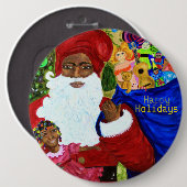 Weihnachtsknöpfe - Schwarze Weihnachtsgeschenke -  Button (Vorne & Hinten)