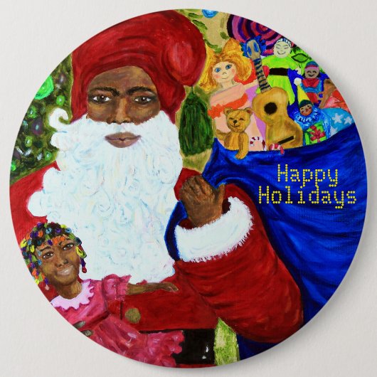 Weihnachtsknöpfe - Schwarze Weihnachtsgeschenke -  Button (Vorderseite)