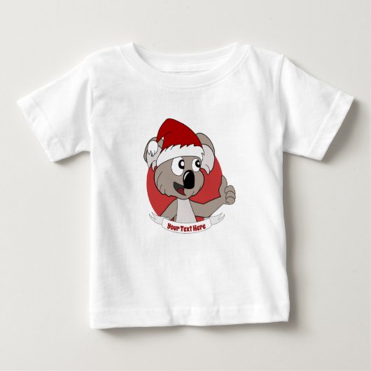 Weihnachtskoala-Cartoon Baby T-shirt (Vorderseite)