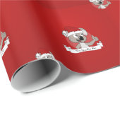 Weihnachtskoala-Cartoon Geschenkpapier (Rolleneckpunkt)