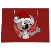 Weihnachtskoala-Cartoon Große Geschenktüte (Vorderseite)