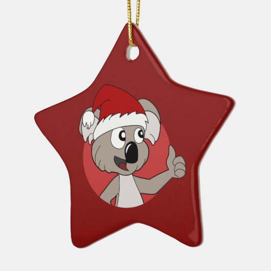 Weihnachtskoala Cartoon Keramik Keramik Ornament (Links)