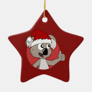 Weihnachtskoala Cartoon Keramik Ornament