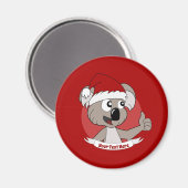 Weihnachtskoala-Cartoon Magnet (Vorderseite/Rückseite)