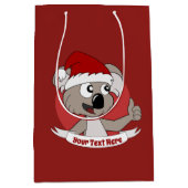 Weihnachtskoala Cartoon Mittelgeschenktasche Mittlere Geschenktüte (Vorderseite)