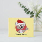 Weihnachtskoala Cartoon Postkarte (Stehend Vorderseite)