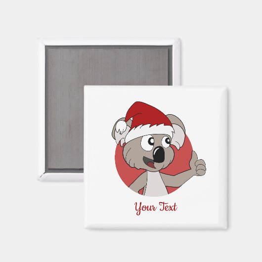 Weihnachtskoala-Karton Magnet (Vorderseite/Rückseite)