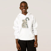 Weihnachtskoala mit Lebkuchenstab-Pullover Hoodie (Vorne ganz)