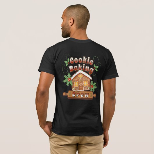 Weihnachtskoch Backkuchen Lebkuchen Haus - T-Shirt (Schwarz voll)