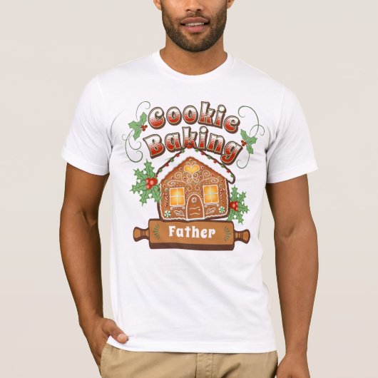 Weihnachtskoch Backkuchen Lebkuchen Haus - T-Shirt (Vorderseite)
