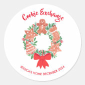 Weihnachtskochbörse Runder Aufkleber (Vorderseite)
