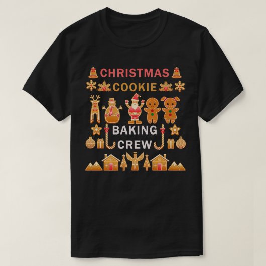 Weihnachtskochen Backen Crew T-Shirt Weihnachtskoc (Design vorne)