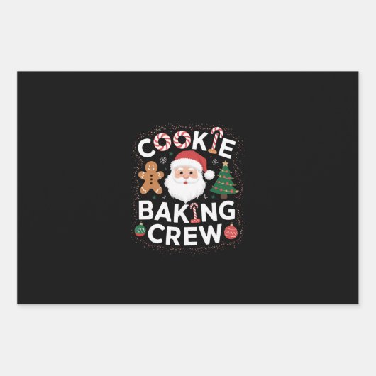 Weihnachtskochen Backen Crew Weihnachten Geschenkpapier Set (Vorderseite)