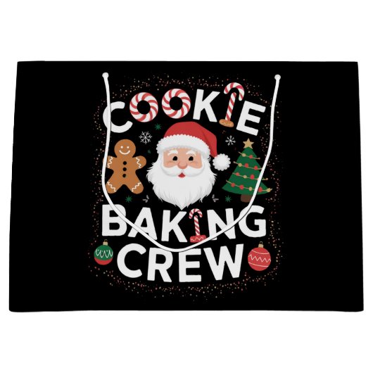 Weihnachtskochen Backen Crew Weihnachten Große Geschenktüte (Vorderseite)