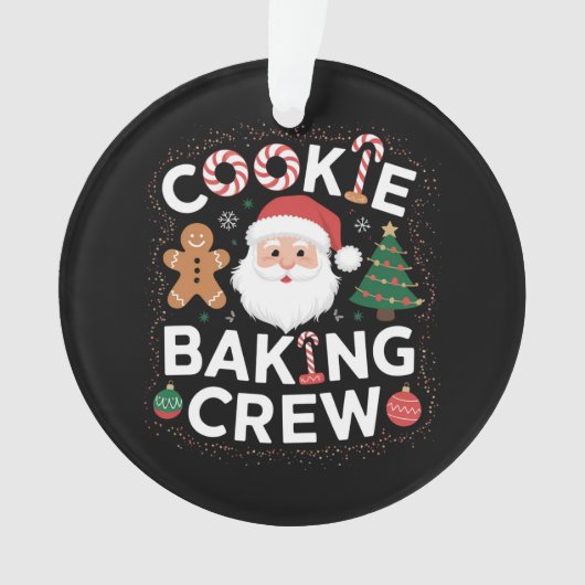 Weihnachtskochen Backen Crew Weihnachten Ornament (Vorderseite)