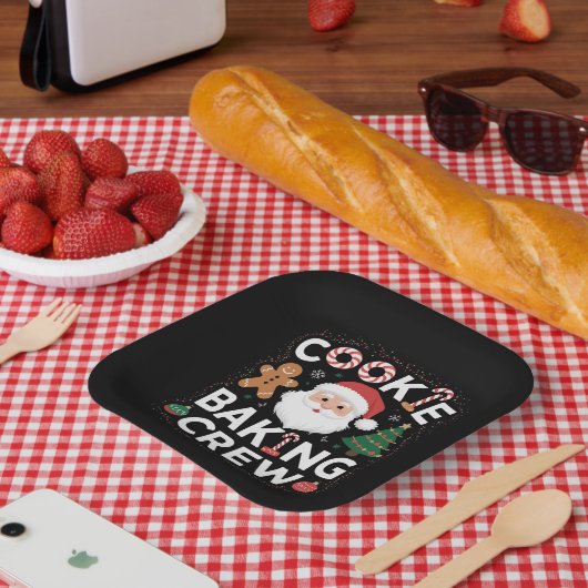 Weihnachtskochen Backen Crew Weihnachten Pappteller (Picknick)