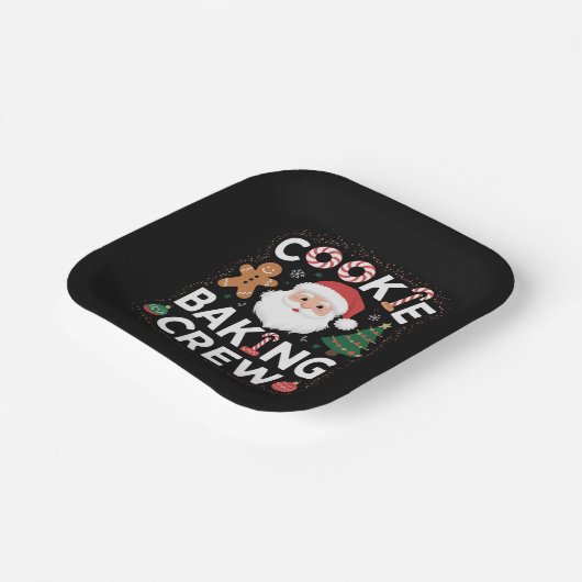 Weihnachtskochen Backen Crew Weihnachten Pappteller (Gewinkelt)