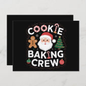 Weihnachtskochen Backen Crew Weihnachten Postkarte (Vorne/Hinten)