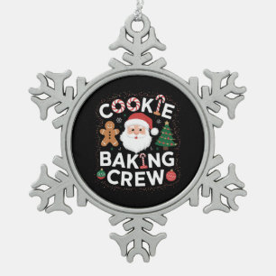 Weihnachtskochen Backen Crew Weihnachten Schneeflocken Zinn-Ornament