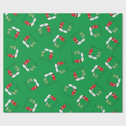 Weihnachtskochen Funny Koch Gewürze Geschenkpapier (Flach)