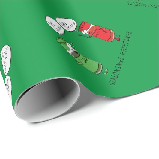 Weihnachtskochen Funny Koch Gewürze Geschenkpapier (Rolleneckpunkt)