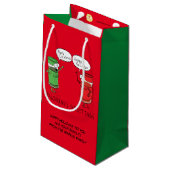 Weihnachtskochen Funny Koch Gewürze Kleine Geschenktüte (Rückseite Schrägansicht)