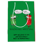 Weihnachtskochen Funny Koch Gewürze Mittlere Geschenktüte (Vorderseite)