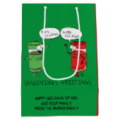 Weihnachtskochen Funny Koch Gewürze Mittlere Geschenktüte (Rückseite)