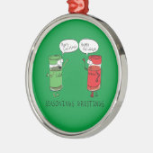 Weihnachtskochen Funny Koch Gewürze Ornament Aus Metall (Links)