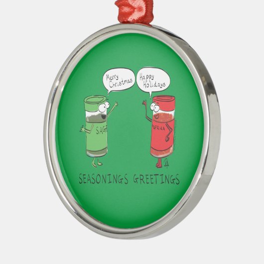 Weihnachtskochen Funny Koch Gewürze Ornament Aus Metall (Links)