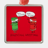 Weihnachtskochen Funny Koch Gewürze Ornament Aus Metall (Vorne)