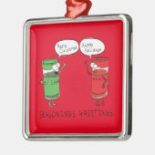 Weihnachtskochen Funny Koch Gewürze Ornament Aus Metall (Links)