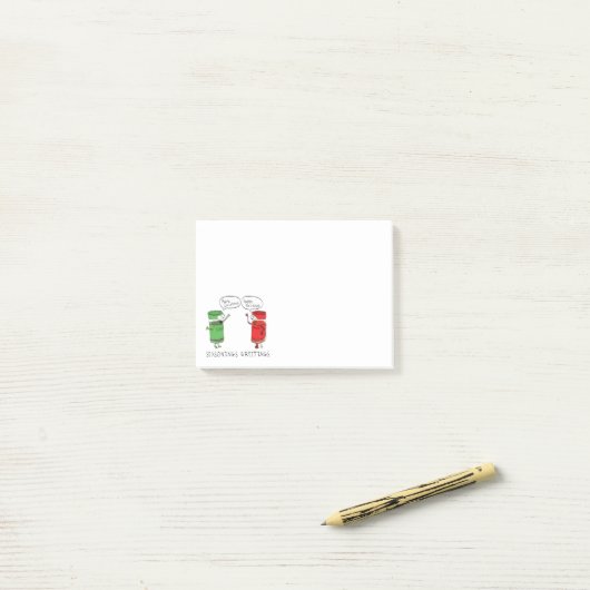 Weihnachtskochen Funny Koch Gewürze Post-it Klebezettel (Auf Schreibtisch)