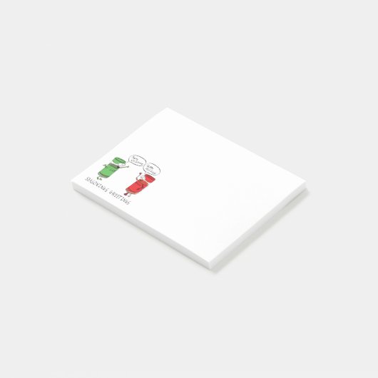 Weihnachtskochen Funny Koch Gewürze Post-it Klebezettel (angewinkelt)