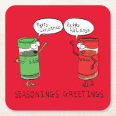 Weihnachtskochen Funny Koch Gewürze Rechteckiger Pappuntersetzer (Vorderseite)